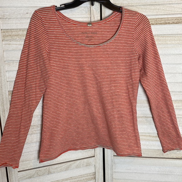 Anthropologie Pure + Good Shirt Striped Long Sleeved Shirt / Top.  Size Small - Picture 2 of 9